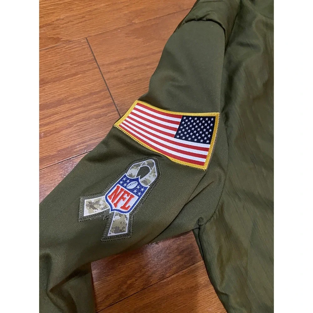 Green Bay Packers Jacket Men Medium Nike Salute To Service Team Full Zip